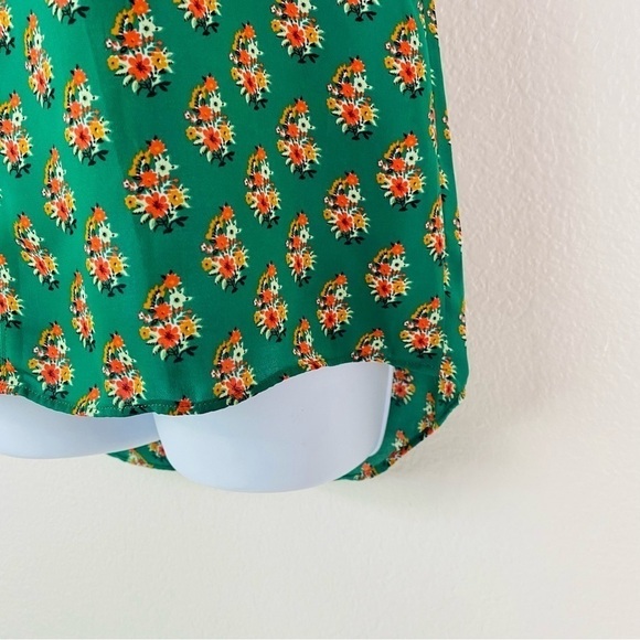 CAbi Stevie Green Floral Blouse Size XS - Picture 9 of 12